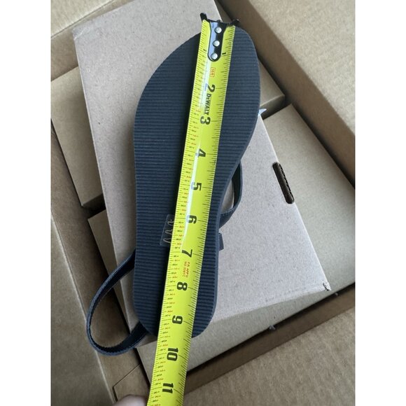 NWT EU37/ US 6-6.5 -Anthro Pilcro Leather Upper Thong Strap Sandals (NWT US$ 60) - Picture 13 of 16